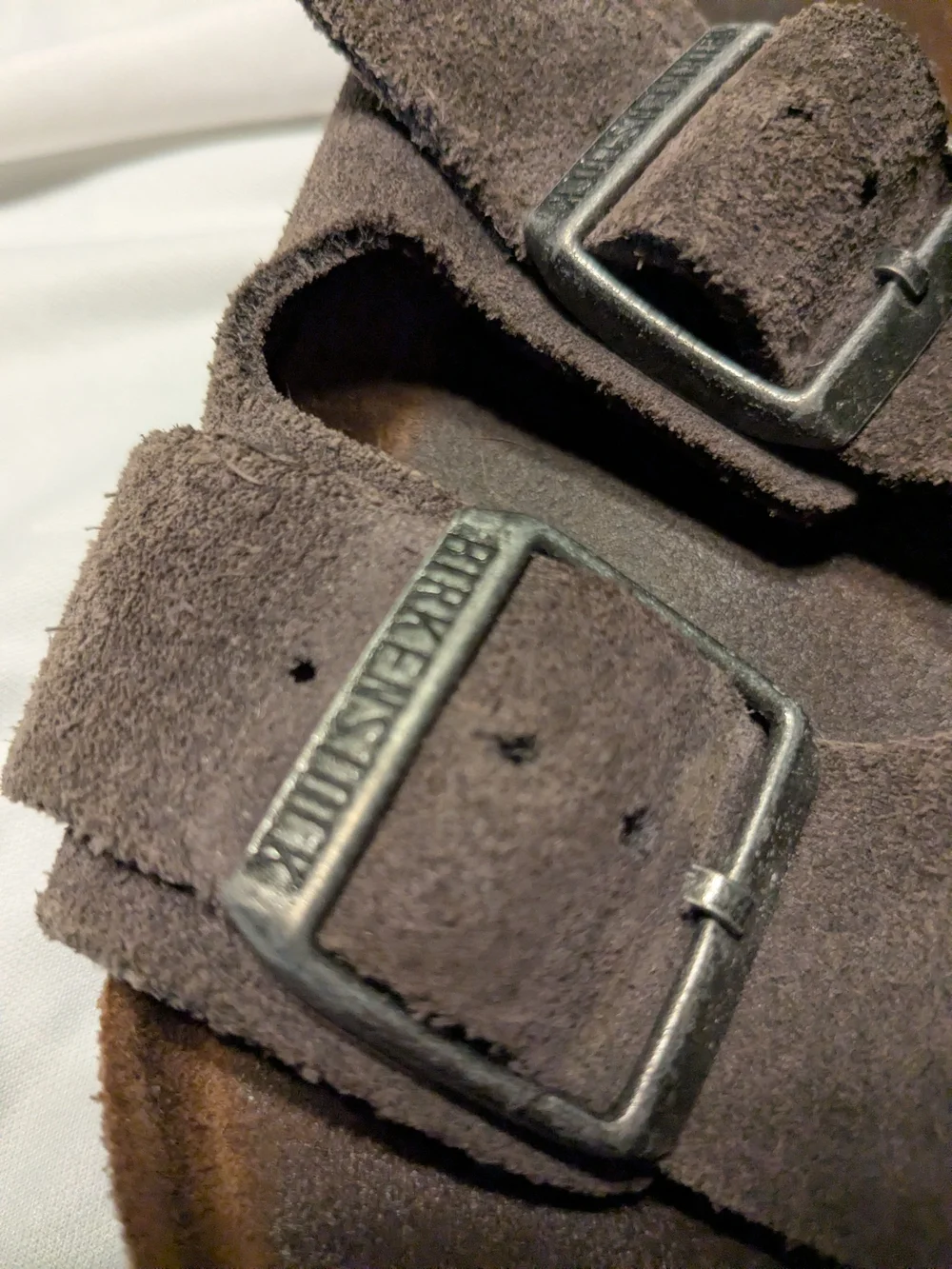 Birkenstock Brown Suede Kids Women's Double-Buckle Sandals
